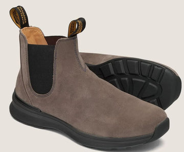 Quarter view Men's Active Chelsea Boot color Dark Grey. Sku: 2145