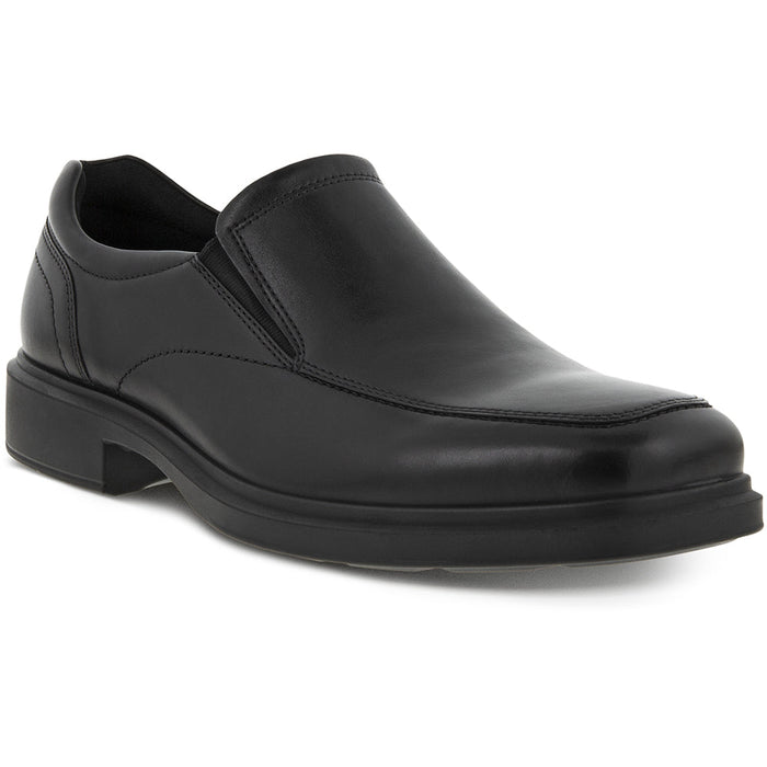 Quarter view Men's Footwear style name Helsinki 2.0 Apron Toe Slip-On in color Black. SKU: 500154-01001