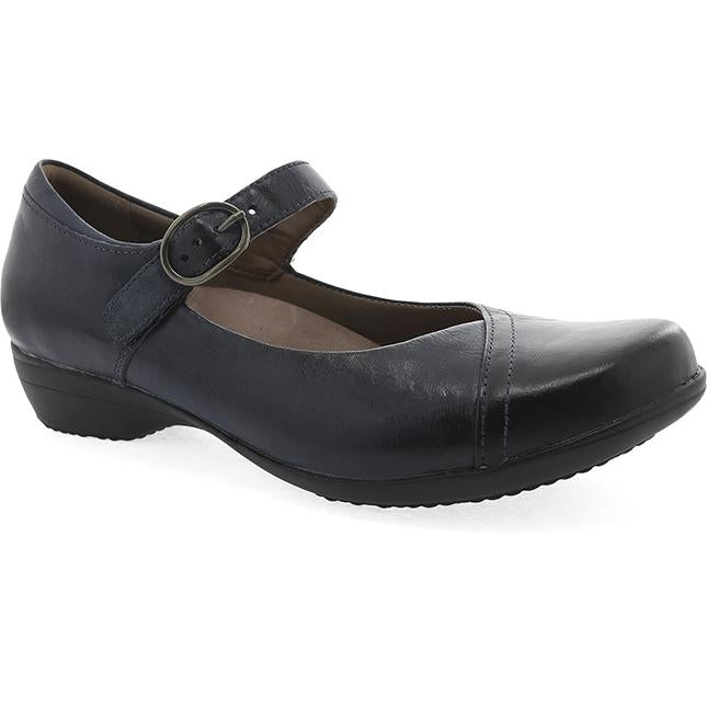 Dansko Fawna Navy Burnished Calf — Shoe Mill