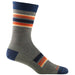 Quarter view Men's Darn Tough Sock style name Whetstone Crelt in color Cedar. Sku: 6009-CEDAR