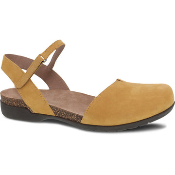 Quarter view Women's Dansko Footwear style name Rowan in color Mustard. Sku: 6025-305300