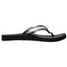 Quarter view Women's Rafters Footwear style name Capri Eco Flip in color Black Mult. Sku: 70427R-009