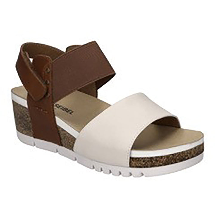 Quarter view Women's Josef Seibel Footwear style name Quinn 09 in color Crème Kombi. Sku: 83509-509231