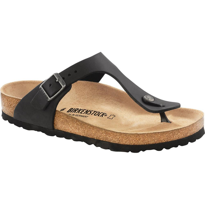 Women's Birkenstock Gizeh Regular in Black Oil