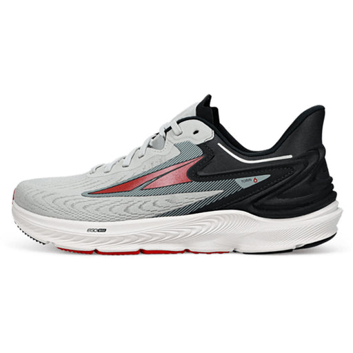Quarter view Unisex Altra Footwear style name Torin 6 Wide color Gray/ Red. Sku: AL0A7R6F-264