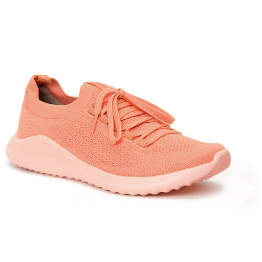 Quarter view Women's Footwear style name Carly in color Peach. SKU: AS119