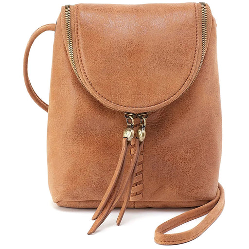 Quarter view Women's Hobo Hand Bag style name Fern Crossbody in color Whiskey. Sku: BF-82450WHKY