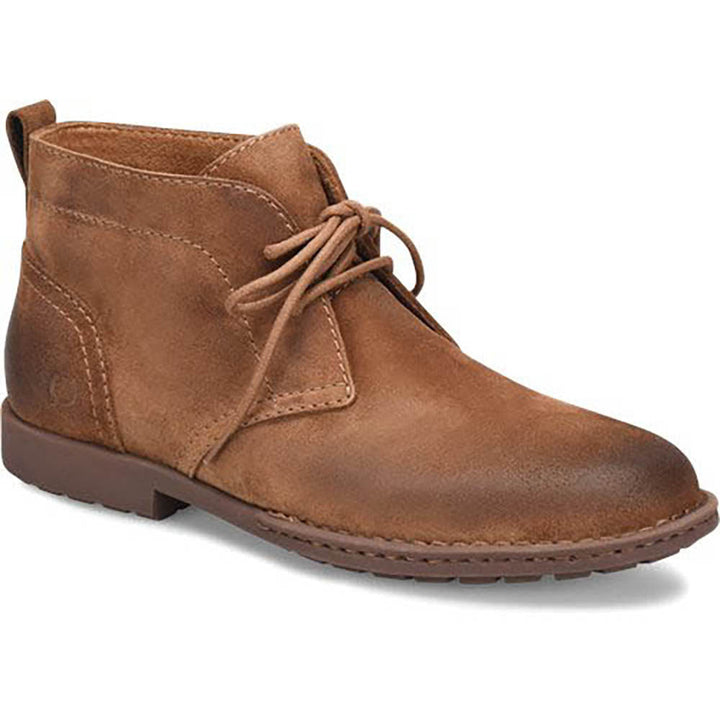 Quarter view Men's Born Footwear style name Seth color Brown. Sku: BM0012806