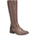 Quarter view Women's Born Footwear style name Saddler Tall color Chocolate Full Grain. Sku: BR0028848