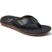 Quarter view Men's Reef Footwear style name Reef Santa Ana in color Black. Sku: CI4650