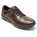 Quarter view Men's Rockport Footwear style name Metro Path Blucher in color Java Leather. Sku: CI6360