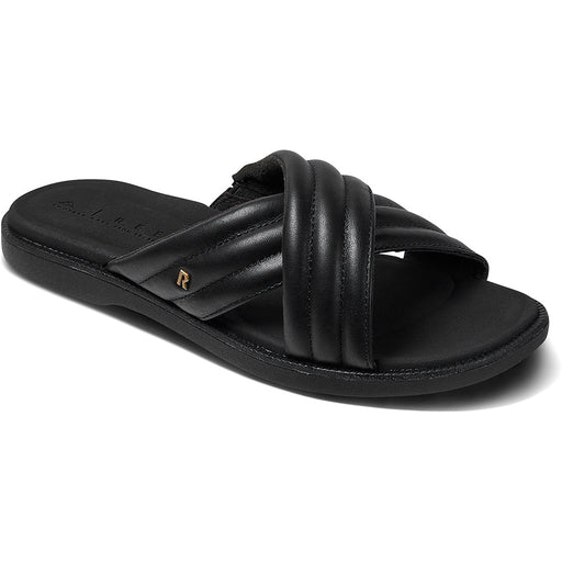 Quarter view Women's Reef Footwear style name Lofty Lux X in color Black. Sku: CJ0670
