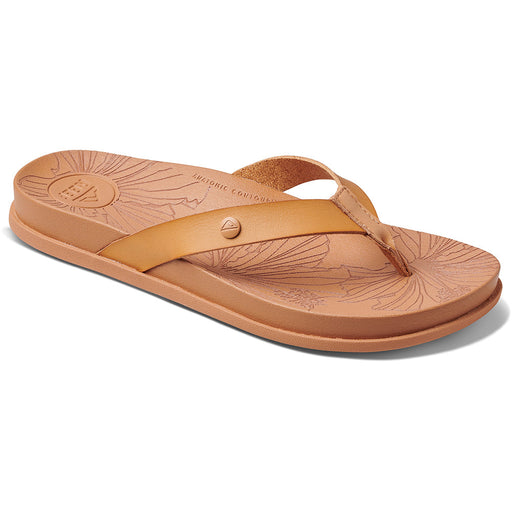 Quarter view Women's Reef Footwear style name Cushion Porta Cruise in color Natural. Sku: CJ2814