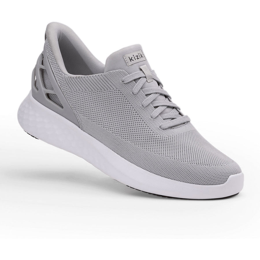 Quarter view Women's Kizik Footwear style name Athens in color Slate Grey. Sku: DATHLG01