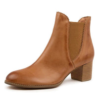 Side View Women's Django & Juliette Sadore Boot In Dark Tan Leather Sku: Dj10849T30Le