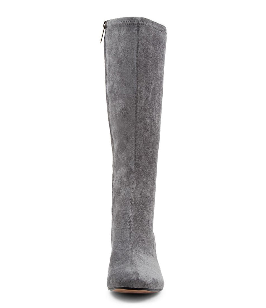 Overhead View Women's Django & Juliette Boot in Steel Stretch Microsuede Sku: DJ12511GBUFT