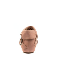 Rear View Women's Django & Juliette Sandal in Blush Leather Sku: DJ14393P00LE