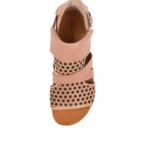 Overhead View Women's Django & Juliette Sandal in Blush Leather Sku: DJ14393P00LE