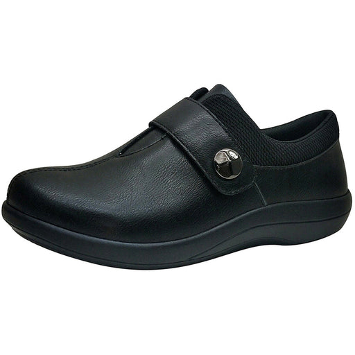 Quarter view Women's Alegria Footwear style name Danni in color Jet Black. Sku: DNI-8147