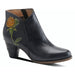 Quarter view Women's L'Artiste Footwear style name Eyecatching color Black Leather. Sku: EYECATCHING-B
