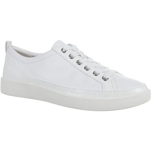 Quarter view Women's Vionic Footwear style name Essence Winny in color White. Sku: H7773L1-100