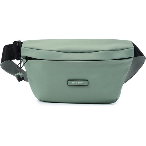 Quarter view Women's Hedgren Hand Bag style name Halo Waist Pack in color Northern Green. Sku: HNOV01-851