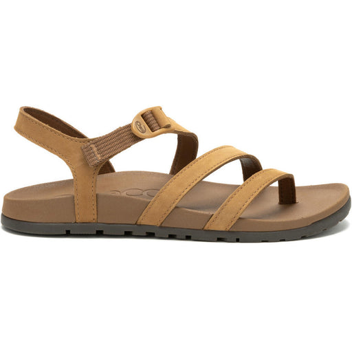 Quarter view Women's Chaco Footwear style name Lowdown Leather Strappy in color Bone Brown. Sku: JCH109644