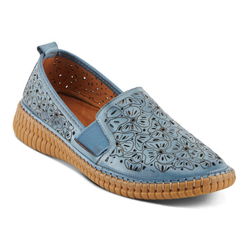 Quarter view Women's Spring Step Footwear style name Jookin in color Blue. Sku: JOOKIN-BLU