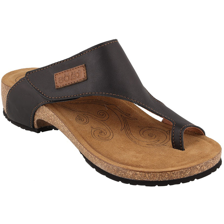 Quarter view Women's Taos Footwear style name Loop in color Black. Sku: LOP-4705BLK