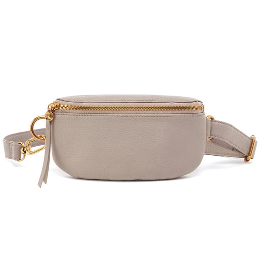Quarter view Women's Hobo Hand Bag style name Fern Belt Bag in color Taupe. Sku: SO-82379TAUP