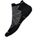 Quarter view Men's Smartwool Sock style name Run Zero Cush Low Ankle color Black. Sku: SW001651001