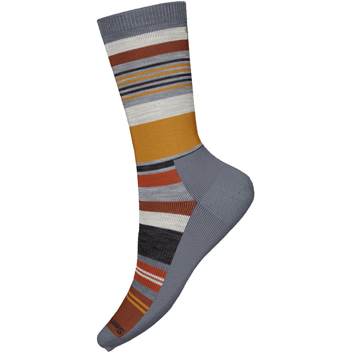 Quarter view Women's Smartwool Sock style name Everyday Joviansphere Crew in color Med Gray. Sku: SW001991052