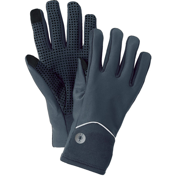 Quarter view Unisex Smartwool Apparel style name Active Fleece Glove in color Twight Blue. Sku: SW018129G74