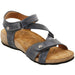 Quarter view Women's Taos Footwear style name Universe Wide in color Navy. Sku: UNV-1340NVYW
