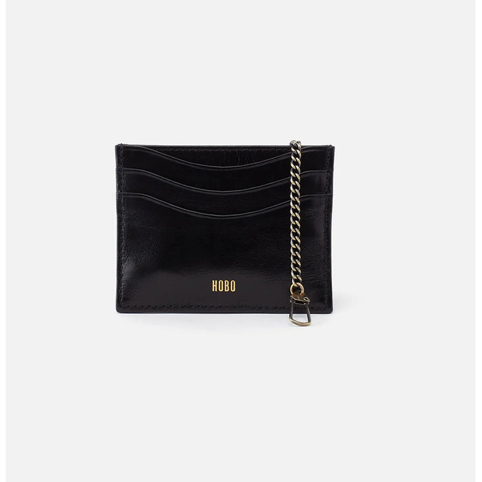 Quarter view Women's Hobo Hand Bag style name Max Card Case in color Black. Sku: VI-32479BLK