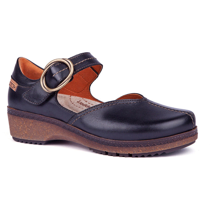 Quarter view Women's Pikolinos Footwear style name Granada 4837 color Black. Sku: W0W-4837BLK