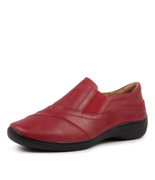 Quarter view Women's Ziera Footwear style name Java in Red Leather. Sku: ZR10032REDLE
