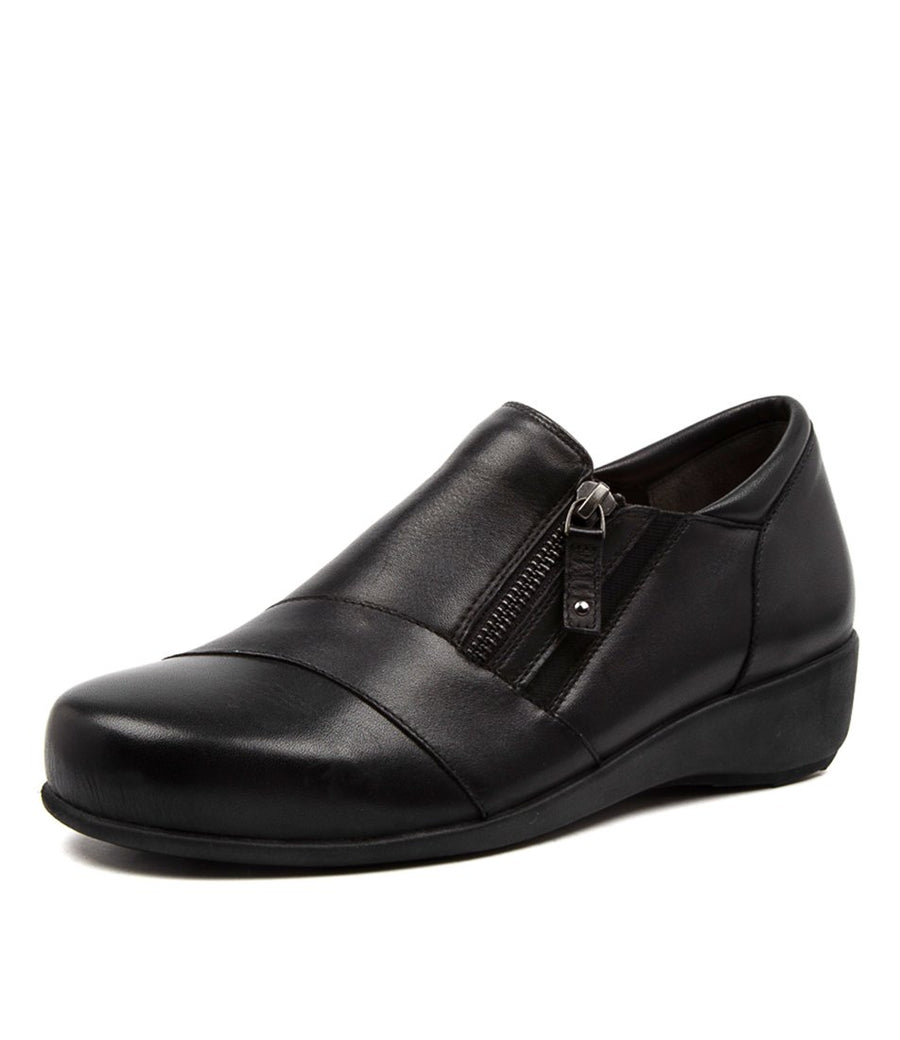 Women's Ziera Sage in Black Leather sku: ZR10036BLALE