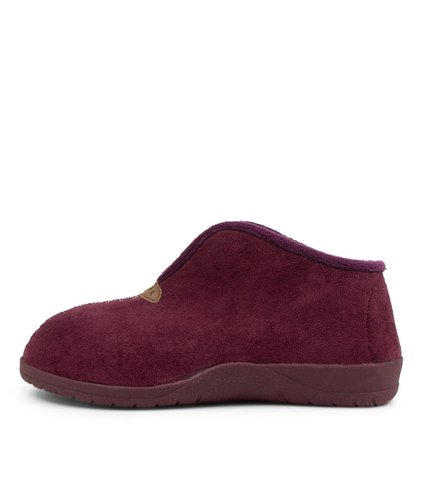Women's Shoe, Brand Ziera in Mulberry/ Berry Microsuede shoe image outside view