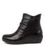 Side view Women's Ziera Footwear style name Benny in Black Leather. Sku: ZR10238BLALE