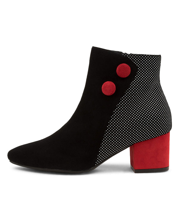 Women's Shoe, Brand Ziera  in  in Black/ White Dot Multi shoe image outside view
