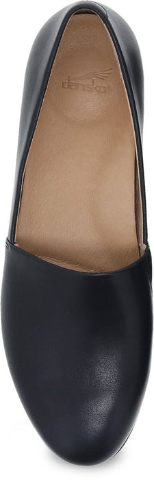 Top view Women's Dansko Footwear style name Larisa in color Black Milled Nappa. Sku: 2036-020200